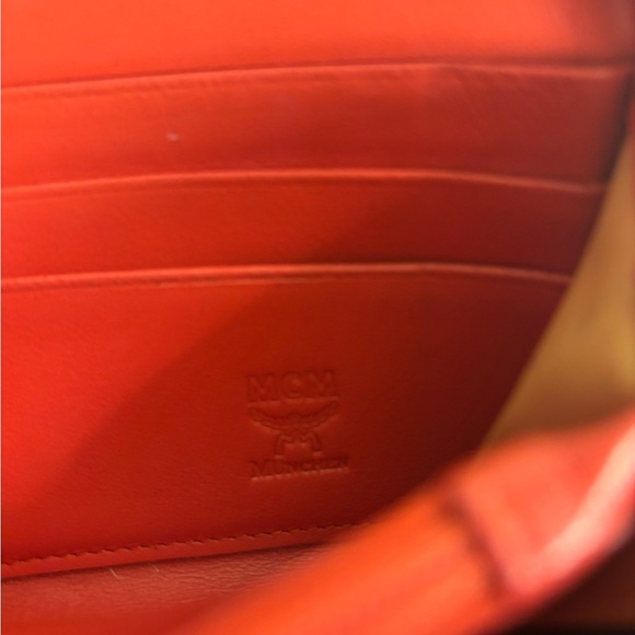 MCM Pink Leather Wallet w/ Gold Emblem - Picture 3 of 10